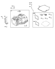 Cylinder Group Diagram and Parts List for 125P02-0070-F1  Cub Cadet Lawn Mower